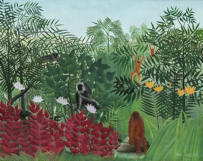 Tropical Forest with Monkeys Henri Rousseau